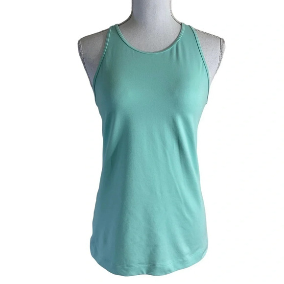 Under Armour Turquoise Blue Tank Top Womens Racerback Pullover Sleeveless Shirt - Picture 1 of 5